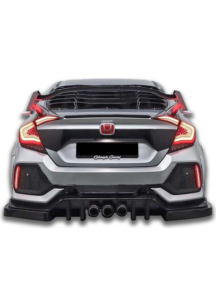 Güneşli Garaj Honda Civic Fc5 6 Parça Arka Flap (Plastik)