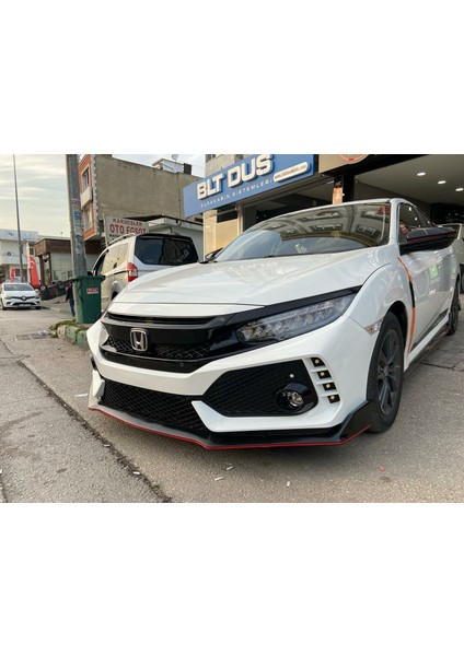 Honda Civic Fc5 Typer 3 Parça Ön Lip (Plastik)