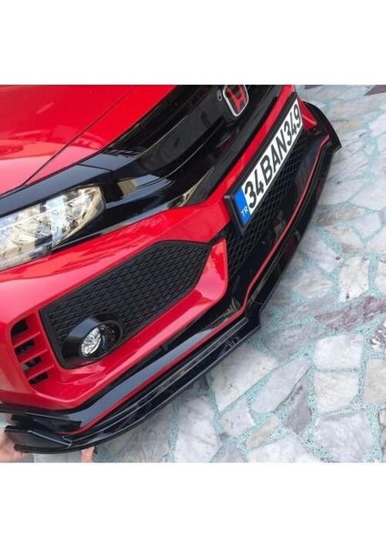Honda Civic Fc5 Typer 3 Parça Ön Lip (Plastik)