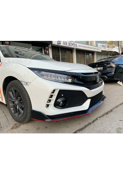 Honda Civic Fc5 Typer 3 Parça Ön Lip (Plastik)