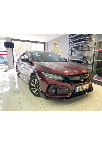 Honda Civic Fc5 Typer 3 Parça Ön Lip (Plastik)