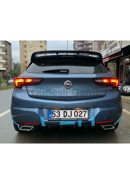 Opel Astra K Egzoz Görünümlü Difüzör (Plastik)