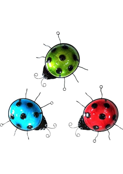 Metal Ladybug Dekorasyonları Bahçe Çim Ağacı Asma Sanat Kapalı Duvar Süsleme (Yurt Dışından) fiyatları