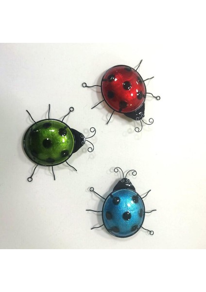 Metal Ladybug Dekorasyonları Bahçe Çim Ağacı Asma Sanat Kapalı Duvar Süsleme (Yurt Dışından) modelleri