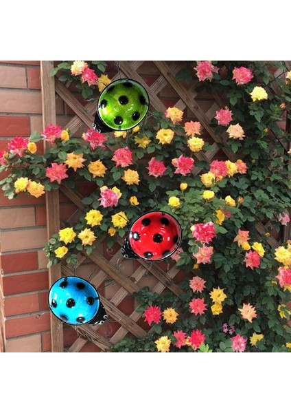 Metal Ladybug Dekorasyonları Bahçe Çim Ağacı Asma Sanat Kapalı Duvar Süsleme (Yurt Dışından) fırsatları
