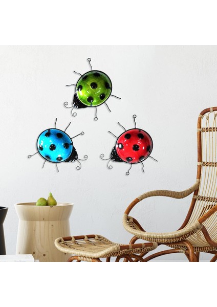 Metal Ladybug Dekorasyonları Bahçe Çim Ağacı Asma Sanat Kapalı Duvar Süsleme (Yurt Dışından) indirimleri