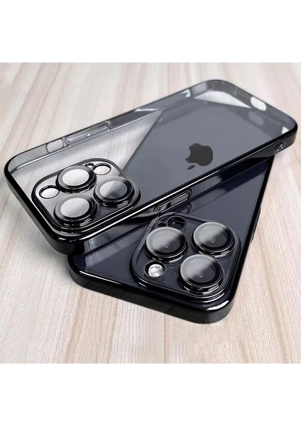 iPhone 12 Pro Max Kılıf 3D Kamera ve Lens Mercek Korumalı Ultra Lüks Razer Plating Case