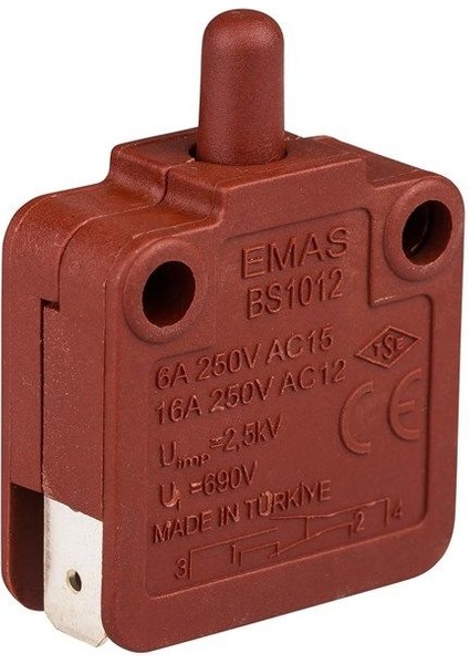 Ani Hareketli 1no+1nc Bs Serisi Buton Switch