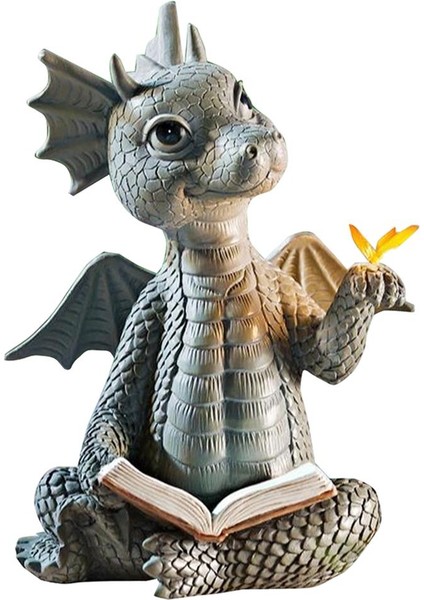 Heykel Kapalı Açık Peri Dinozor Bahçe Sanat Süsleri Figürin Ejderha (Yurt Dışından)