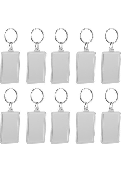 10PCS Boş Akrilik Boş Anahtarlama Fotoğraf Tutucu Anahtarlık (Yurt Dışından)