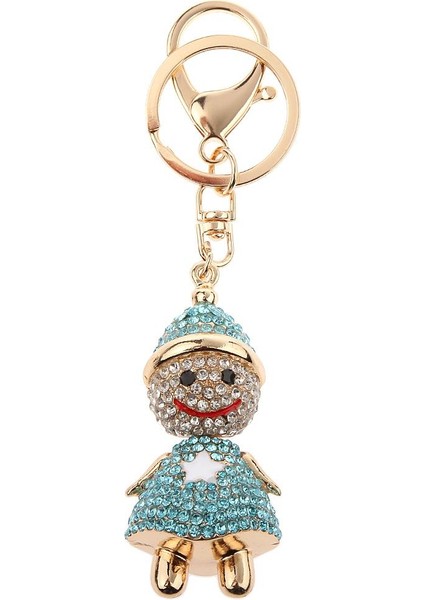 Moda Rhinestone Cartoon Snowman Şekil Anahtarlık Anahtarı (Yurt Dışından)