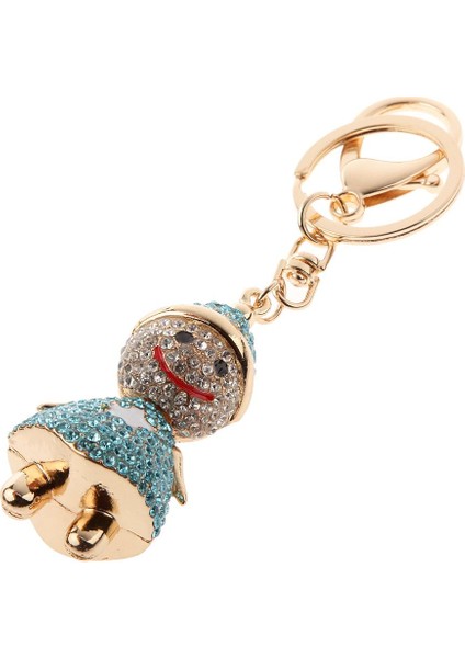 Moda Rhinestone Cartoon Snowman Şekil Anahtarlık Anahtarı (Yurt Dışından)