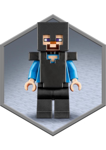 ® Minecraft# Yıkılmış Geçit 21172 -8 Yaş ve Üzeri Macera Oyunları Seven Çocuklar için Steve ve Wither İskeleti İçeren Yaratıcı Oyuncak Yapım Seti (316 Parça)