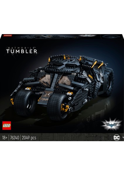 DC Batman™ Batmobile™ Tumbler 76240 - Yetişkinler İçin Koleksiyonluk ve Sergilenebilir Model Yapım Seti (2049 Parça)