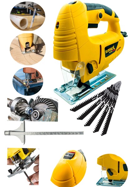 Bakır Sargılı 4000W Metal Dişli Devir ve Pandül Ayarlı Ahşap Metal Kesme Dekupaj Testere Lazer