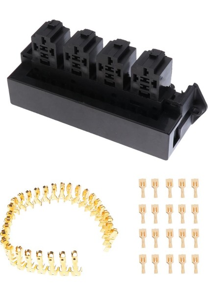 12V 80A Otomatik Değiştirme 5 Pin 15 Yolu 4 Röle Soket Kutusu Tutucu Muhafaza (Yurt Dışından)