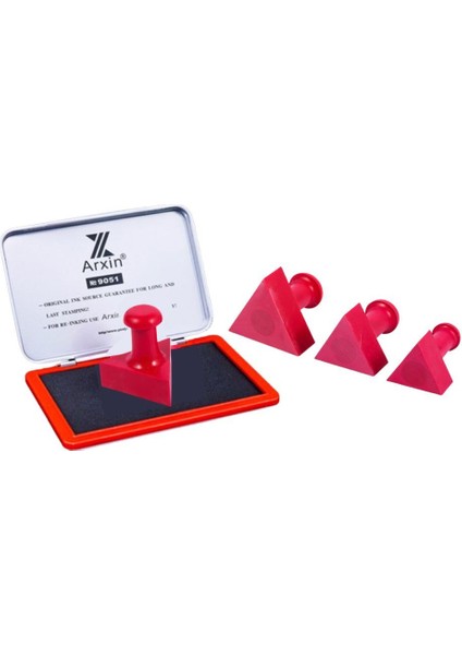 Mühür Kauçuk Alaşım Kırmızı Kaşe Üçgen 45X45MM