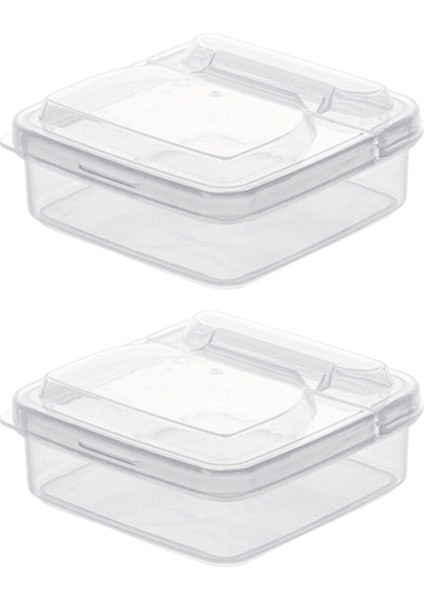 2 Adet Kompakt Buzdolabı Gıda Konteyneri Hava Geçirmez 10 x 10 x 4 cm. (Yurt Dışından) fiyatları