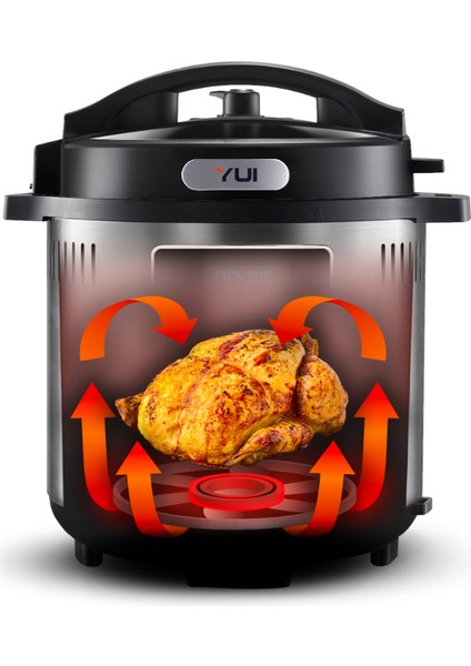 M06 Maxi Cooker Plus 2 In 1 Sıcak Hava Fritözü ve Düdüklü Tencere (Yui Türkiye Garantili)