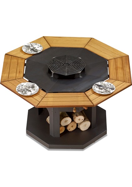 Octagon Odun Mangalı 70