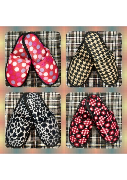 Pangil Kışlık Ev Içi Terliği, Misafir Terliği, Çeyizlik, Kışlık Ev Terliği 4'lü Set modelleri