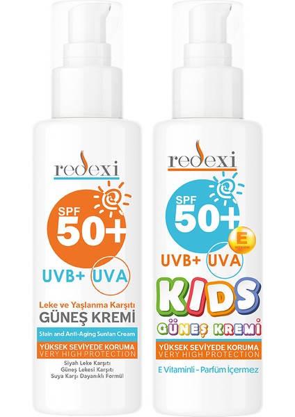 2 li Aile Fırsatı Kids Güneş Kremi + Güneş Kremi Spf 50+ Yüksek Korumalı 100x2 ml
