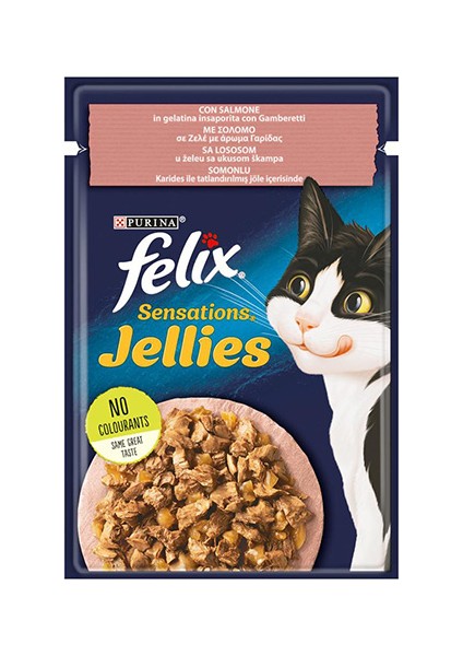 Sensation Somonlu Karidesli Jel Pouch Kedi 6X85 gr