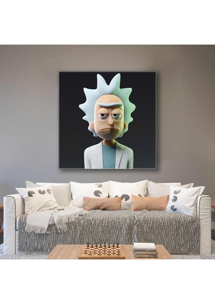 Rick And Morty Rick Efsane Çizgi Dizi Kanvas Tablo