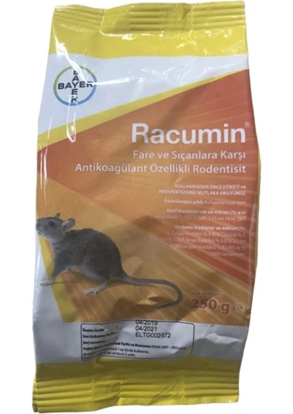 Racumin Buğday Fare ve Sıçan Zehiri 250 Gram (Zehirli Buğday)