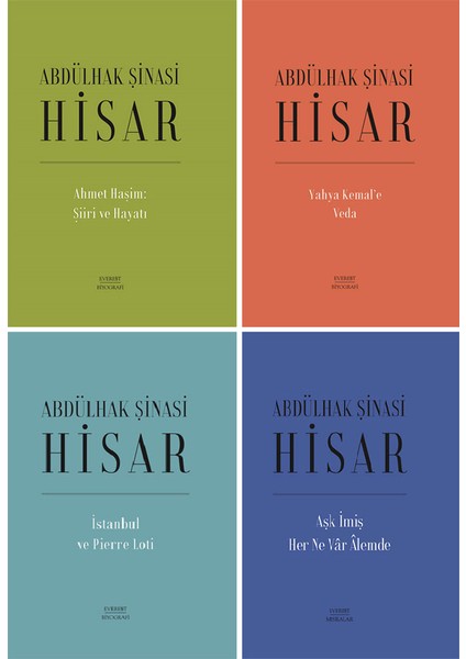 Abdülhak Şinasi Hisar 4 Kitap Set (Ciltli)