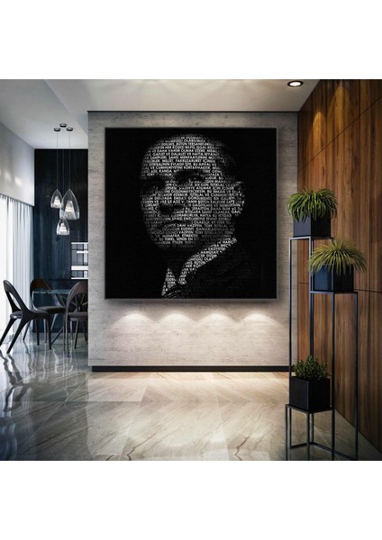 SML Tablo Gazi Mustafa Kemal Atatürk Gençliğe Hitabe Kanvas Tablo