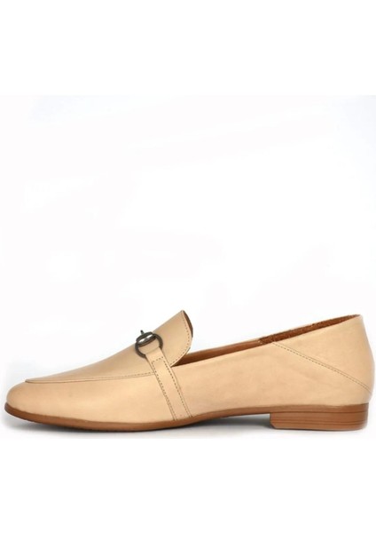21983501 Kadın Tokalı Deri Loafer Babet modelleri