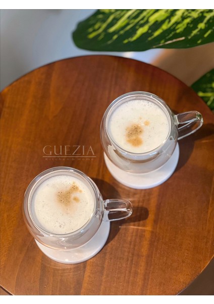 Isıya Dayanıklı Kupa Sunum Kahve Bardağı | Çift Camlı Çift Cidarlı Cam Kupa 200 ml | 2 Adet