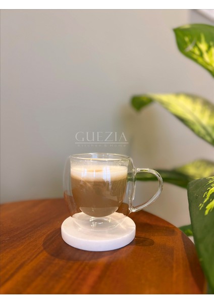 Isıya Dayanıklı Kupa Sunum Kahve Bardağı | Çift Camlı Çift Cidarlı Cam Kupa 200 ml | 1 Adet