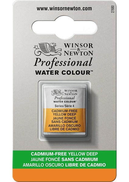 Professional Sulu Boya Yarım Tablet Cadmium-Free Yellow Deep 891 S.4