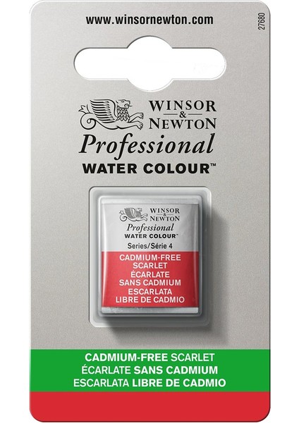 Professional Sulu Boya Yarım Tablet Cadmium-Free Scarlet 903 S.4