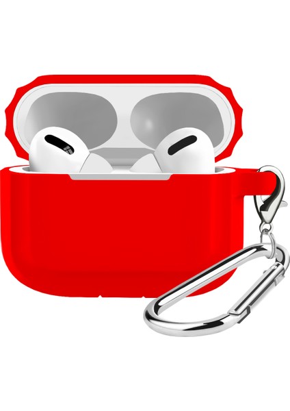 Buff Airpods Pro Rubber Silicone Case Red