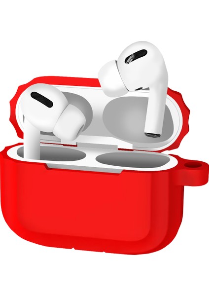 Buff Airpods Pro Rubber Silicone Case Red