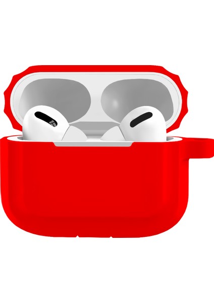 Buff Airpods Pro Rubber Silicone Case Red