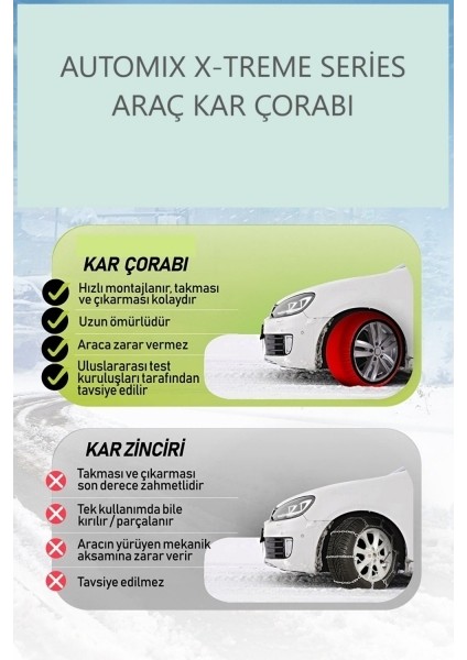 Araç Kar Çorabı X-Treme Series S - M - L - XL - XXL