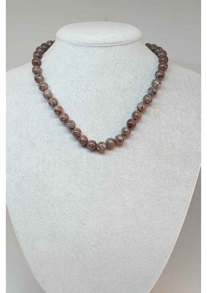 Jasper Taşı Kolye 8mm (8176) (Klipsli)