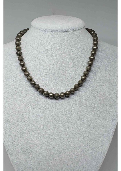 Pirit Taşı Kolye 8mm (Klipsli)