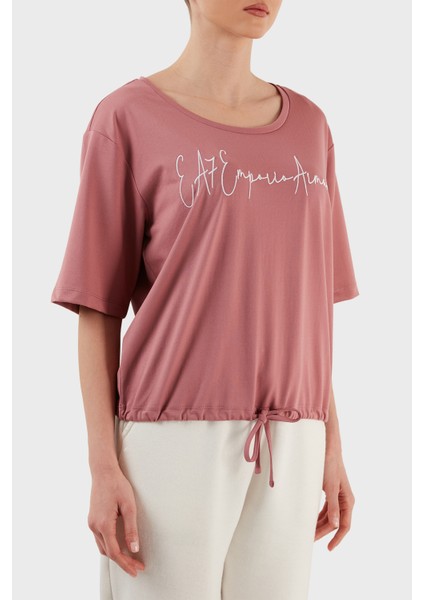 Relaxed Fit Bağlama Detaylı Bisiklet Yaka T Shirt Bayan T Shirt 6LTT29 Tjdfz 1438 modelleri