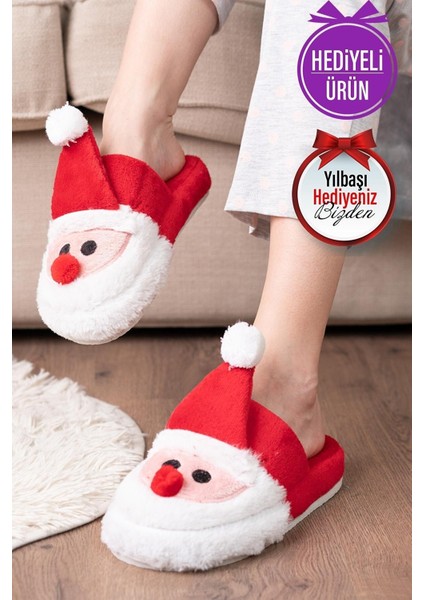Noel Baba Yılbaşı Terliği Ev Pandufu Ev Terliği Misafir Terliği