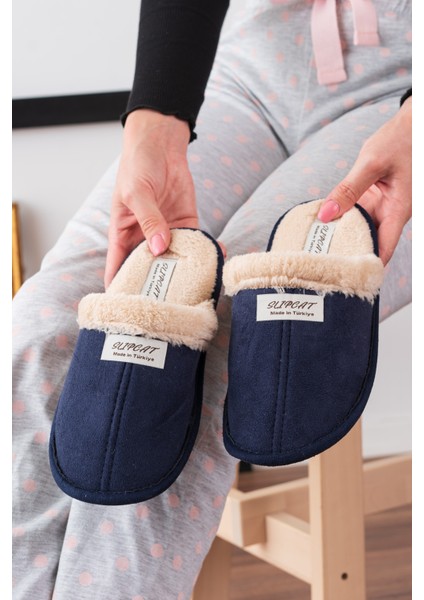 Içi Kürklü Ev Terliği Misafir Terliği Çeyiz Bohça Bahçe Terliği