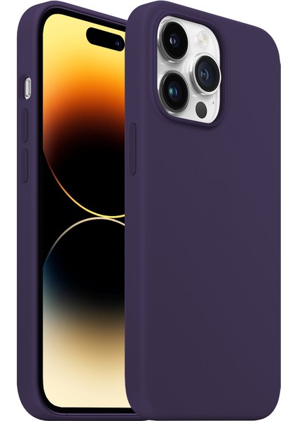 Buff iPhone 14 Pro Rubber Fit Kılıf Purple
