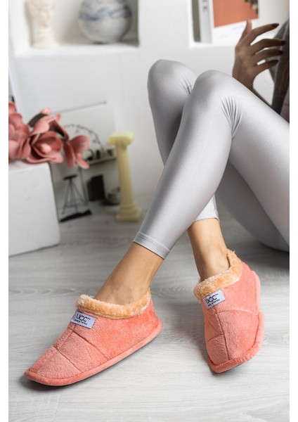 Unisex Peluş Içi Yünlü Kışlık Panduf Ev Pandufu Pudra fiyatları