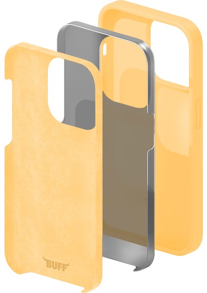 Buff iPhone 14 Pro Max Rubber Fit Kılıf Yellow