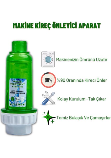 Çamaşır ve Bulaşık Makinesi Kireç Önleyici Filtre Aparat