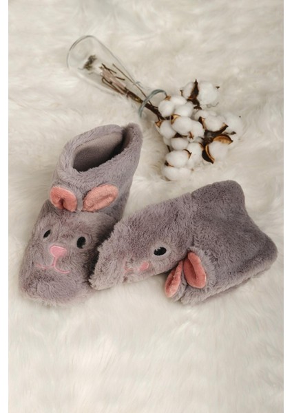 Kadın Gri Renkli Ev Botu Çocuk Panduf Yumuşak Materyal ile Rahat Kullanım indirimleri